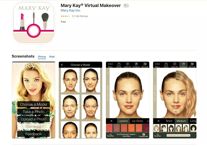 برنامه Mary Kay Virtual Makeover