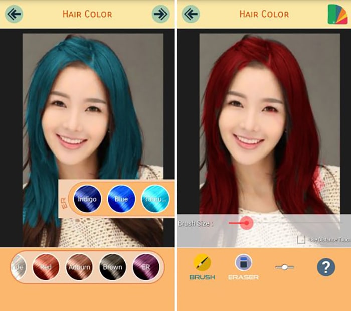 اپلیکیشن Hair Color Changer